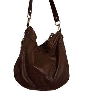 Coach Dark Brown Leather Hobo Bag